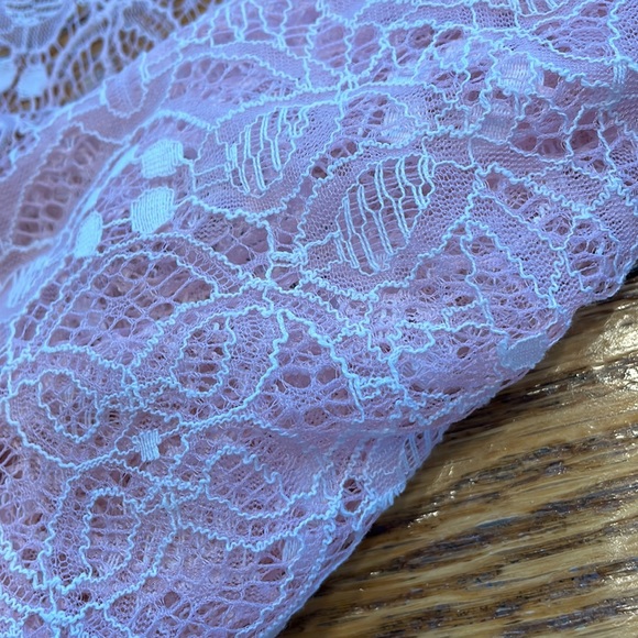 LulaRoe pink lace cover up, sheer, size small - Picture 5 of 8